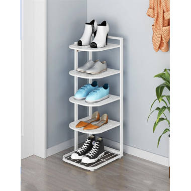 4 tier discount white shoe rack